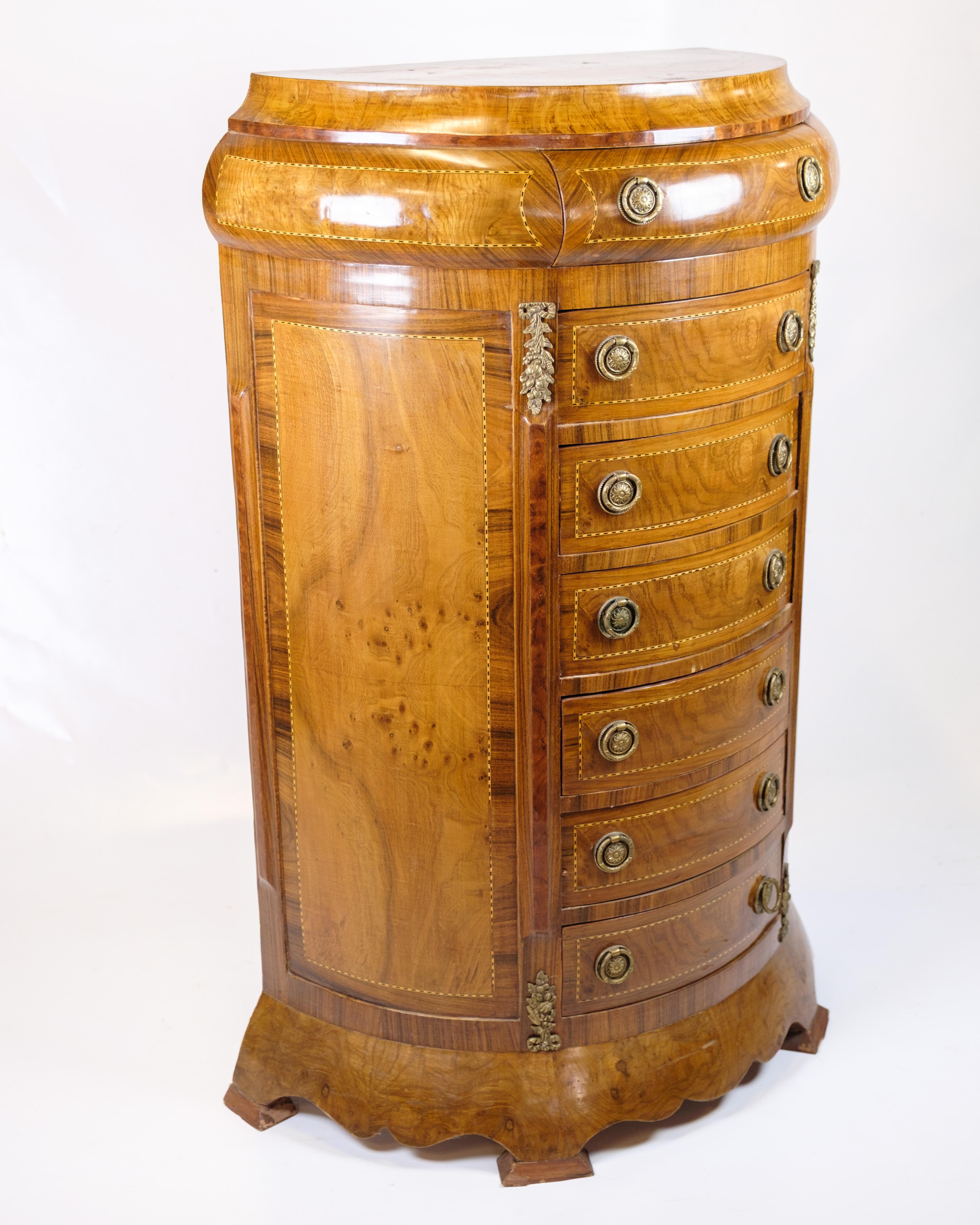 High Chest of Drawers In Klunke Style Made In Rosewood & With Brass Handels en vente 2