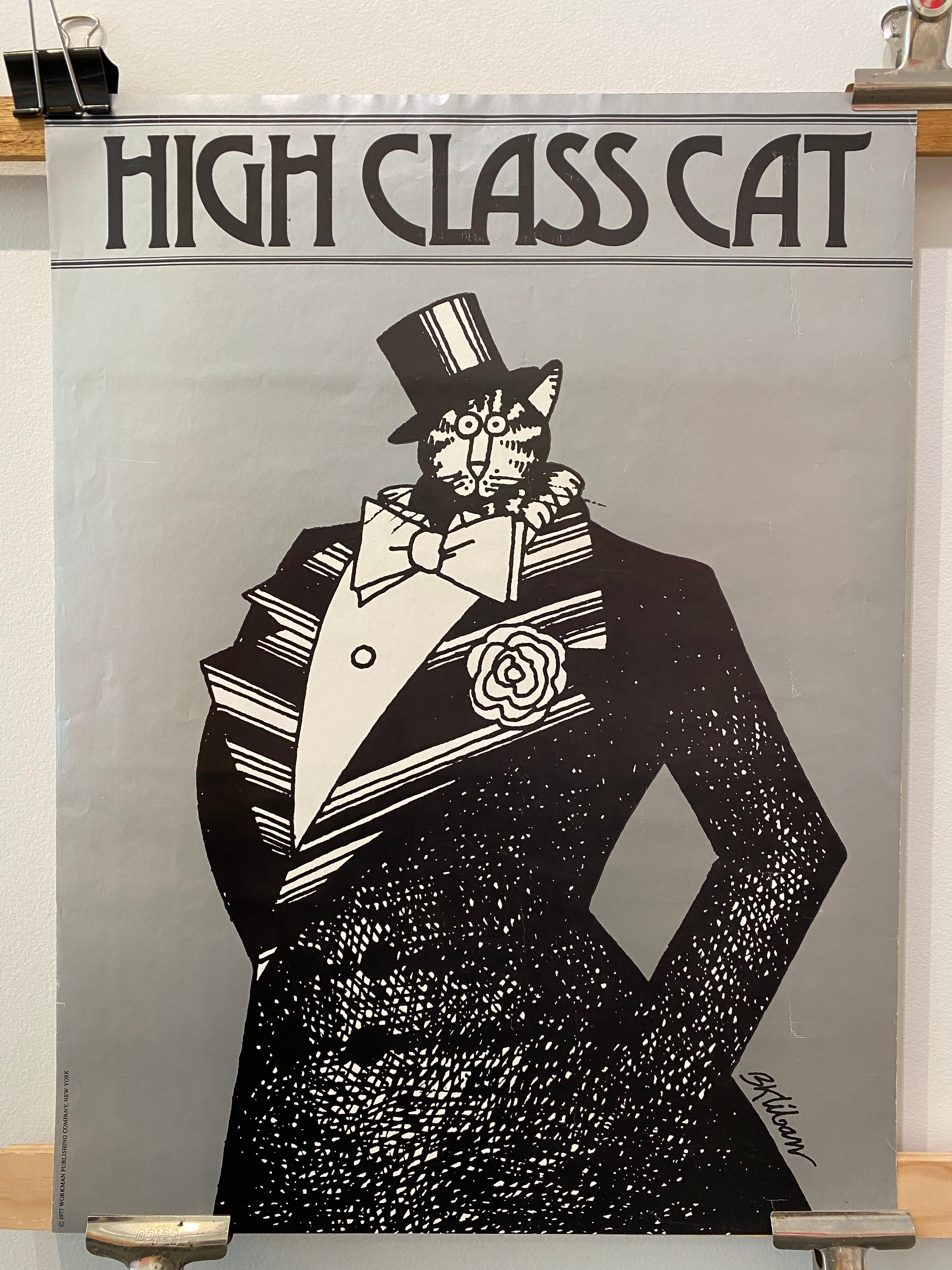 'High Class Cat', Poster originale d'epoca di BK LIBAN, 1977, New York in vendita 1