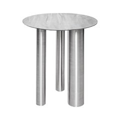 High Coffee Table Brandt CS1 made of stainless steel by NOOM