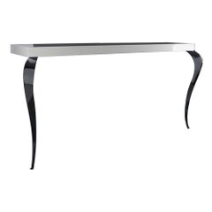 High Console Luigi with 2 Legs, Wood and Steel, Italy