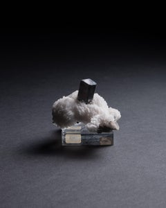 High Contrast Black Shorl Tourmaline on Snowy Cleavelandite Matrix