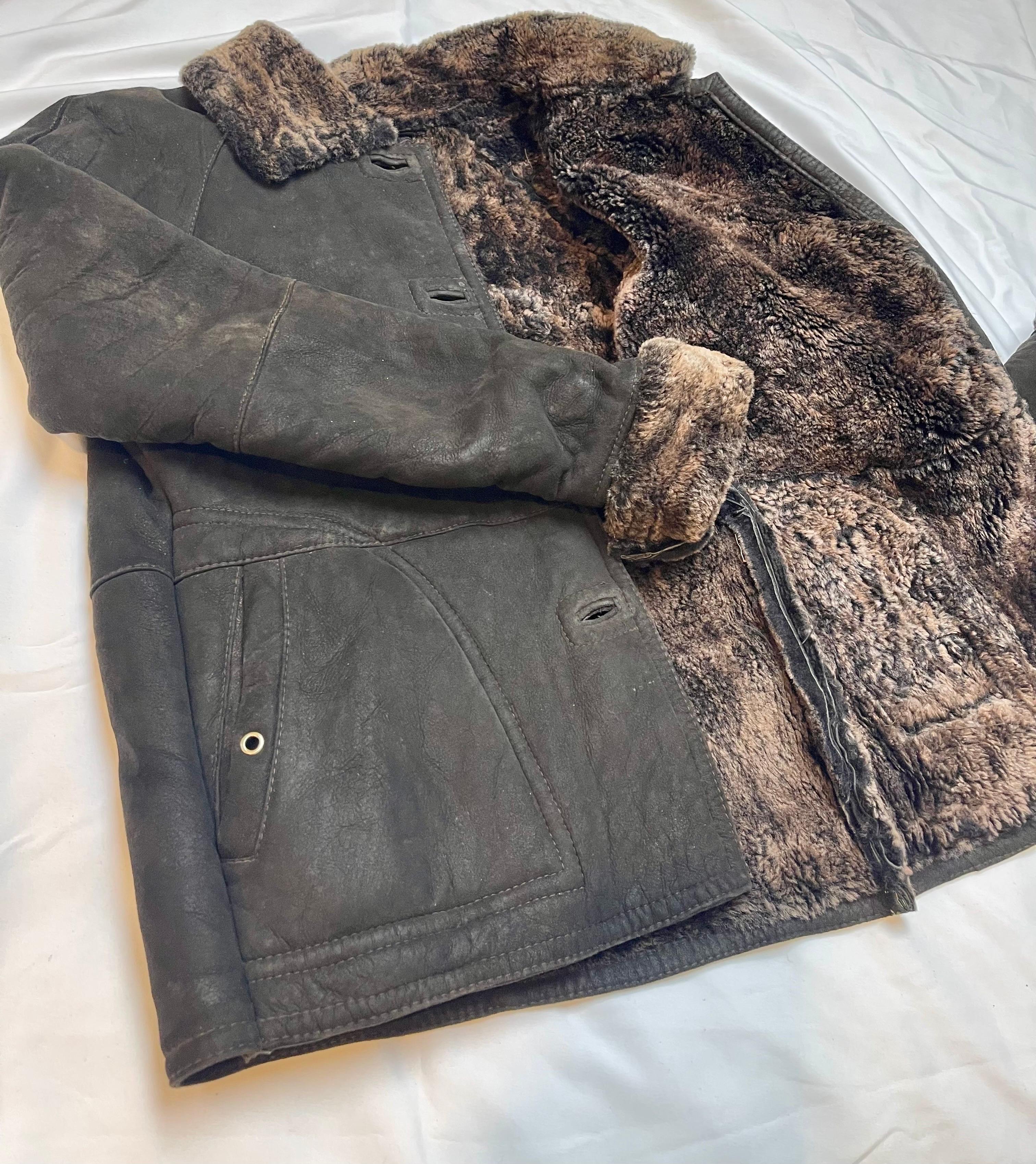   High Country Shearling Sheepskin Coat excellent condition Extra Small Black  In Excellent Condition In New York, NY