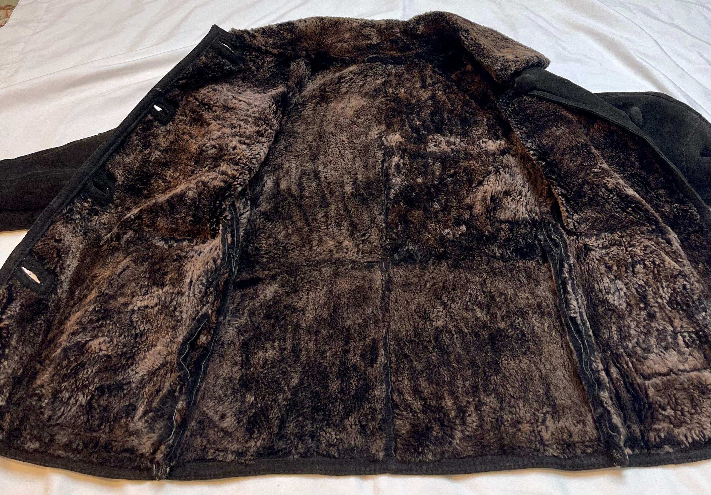   High Country Shearling Sheepskin Coat excellent condition Extra Small Black  1