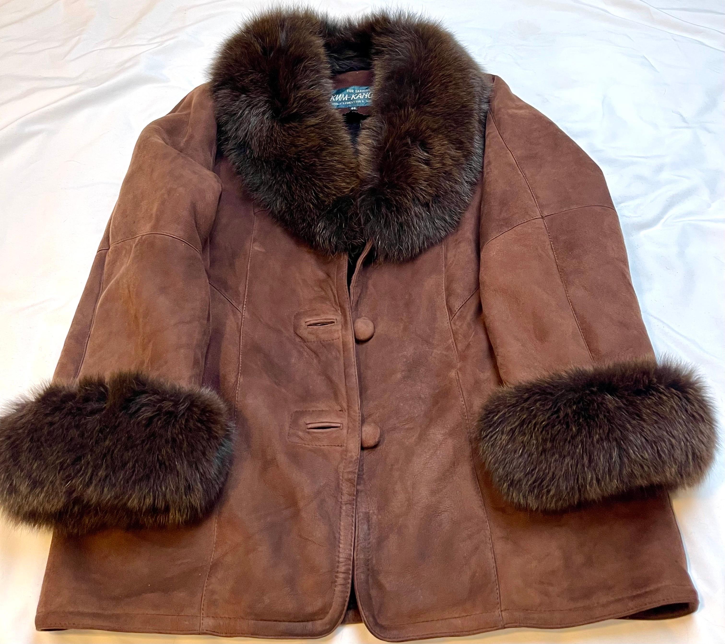   High Country Shearling Sheepskin Coat excellent Condition Real Fur Brown Color 2