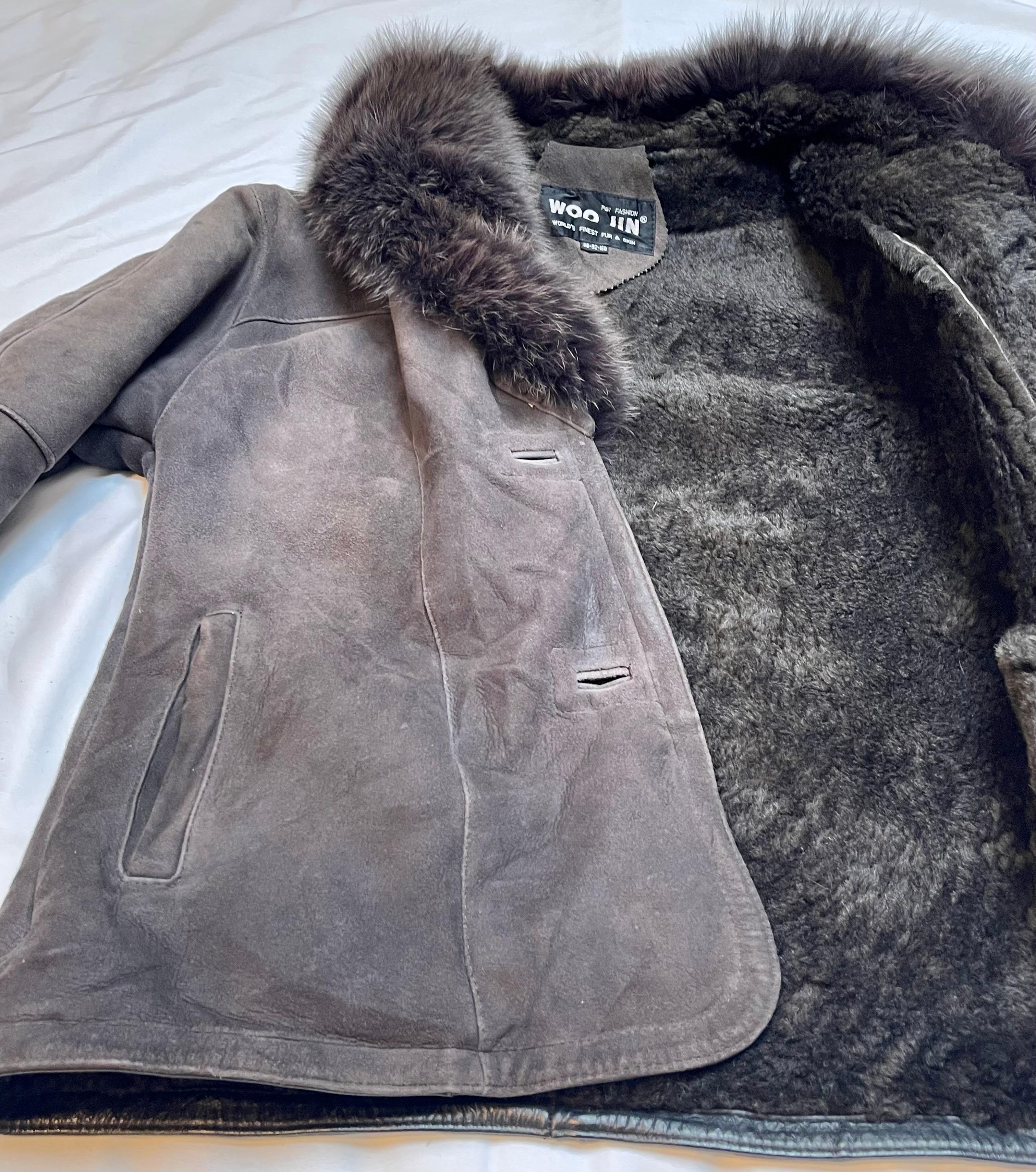  Winter ·  Genuine Fur · Genuine Leather · Shearling · Casual · Bomber, Real Fur
Super-insulating extra fine quality 
almost new ! super excellent condition
Tag Reads Woo Jin
World's Finest Fur and Skin
Size 88-92-160
25 inch long 
20 Inch wide at