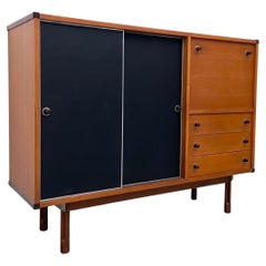High Credenza by Pierro Ranzani for Elam in Laminate, Teak and Metal, 1962
