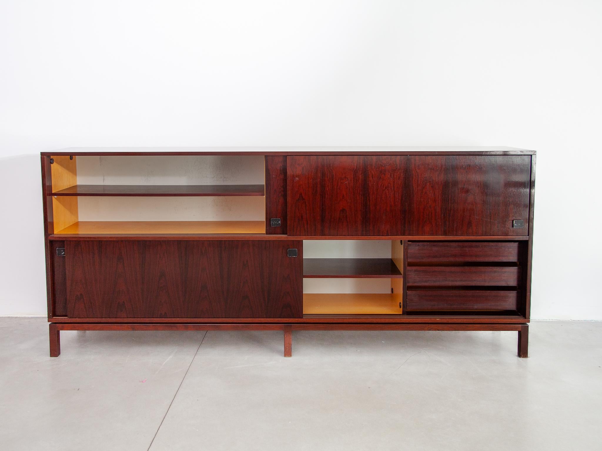 Mid-Century Modern High Double Sideboard by Alfred Hendrickxs for Belform, Rare Find For Sale
