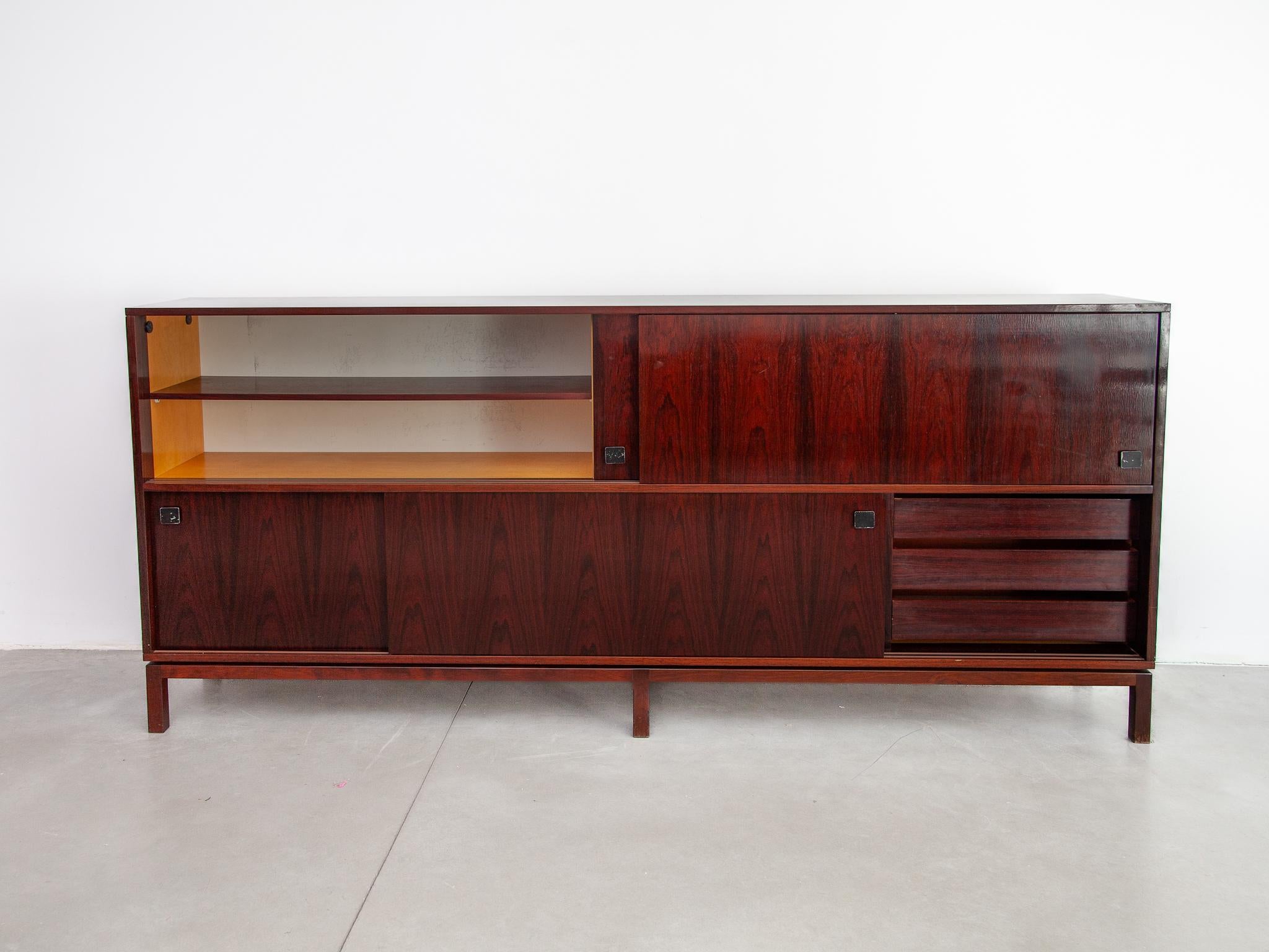 Belgian High Double Sideboard by Alfred Hendrickxs for Belform, Rare Find For Sale