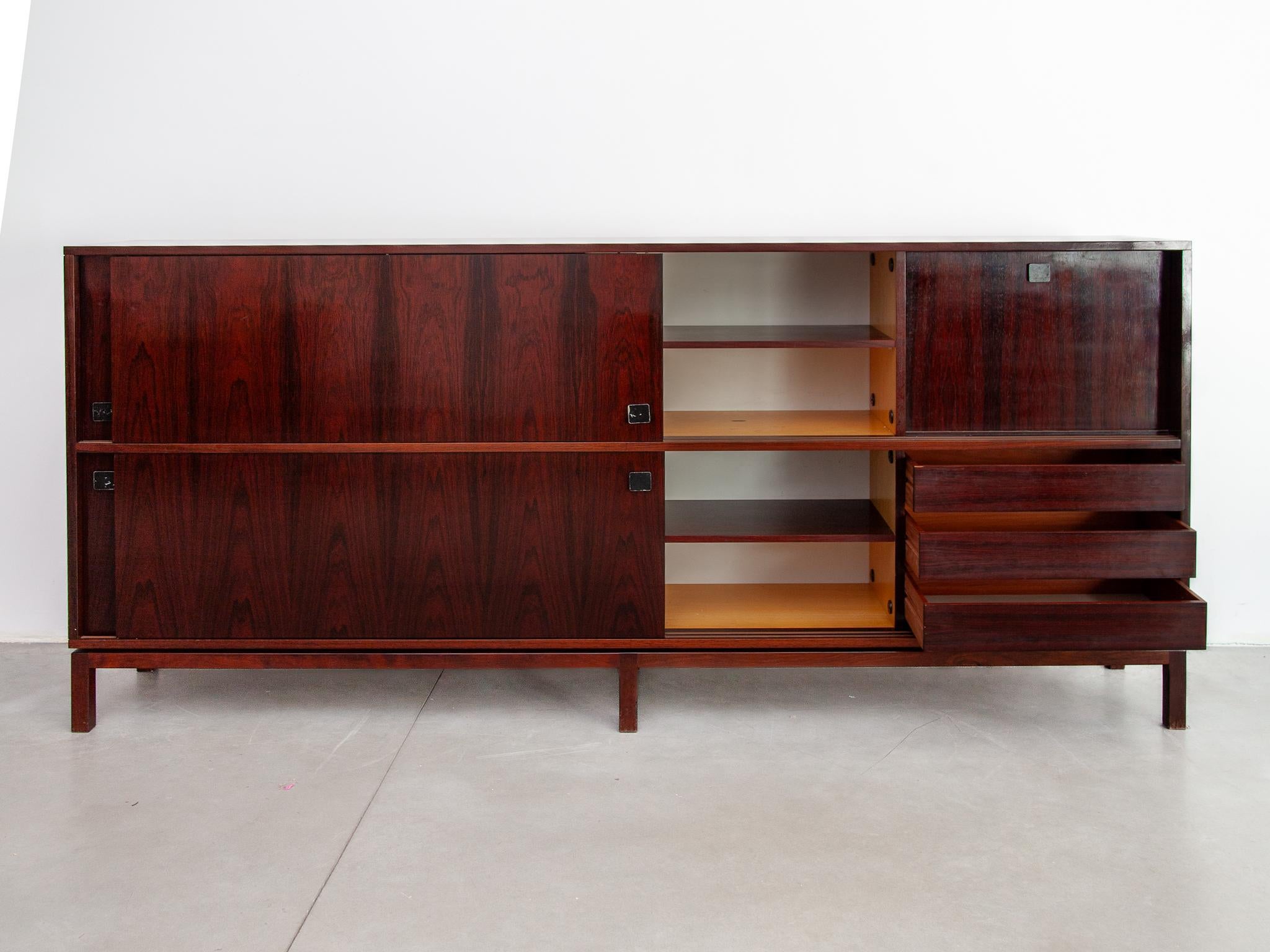 High Double Sideboard by Alfred Hendrickxs for Belform, Rare Find In Good Condition For Sale In Antwerp, BE
