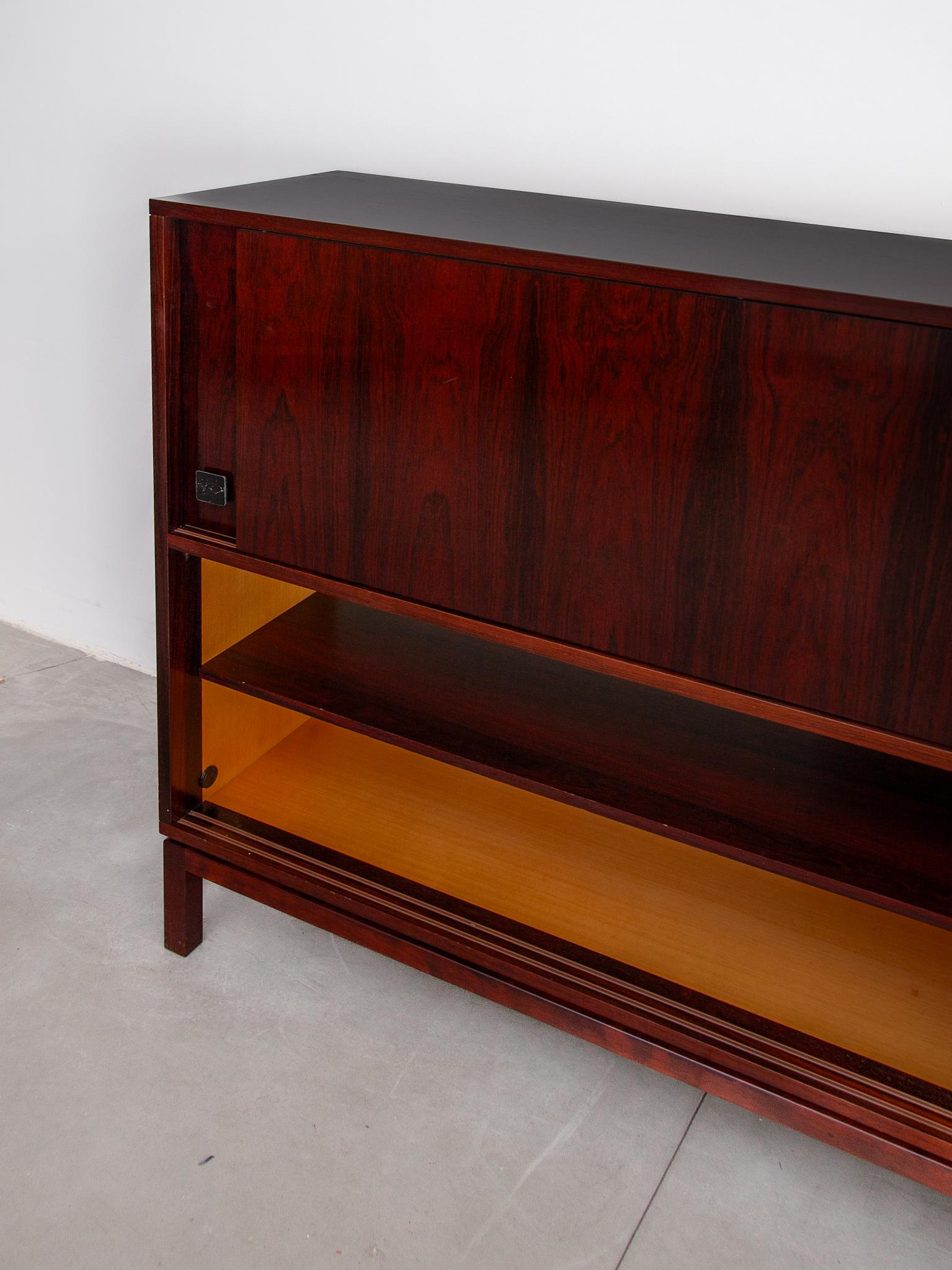 Wood High Double Sideboard by Alfred Hendrickxs for Belform, Rare Find For Sale