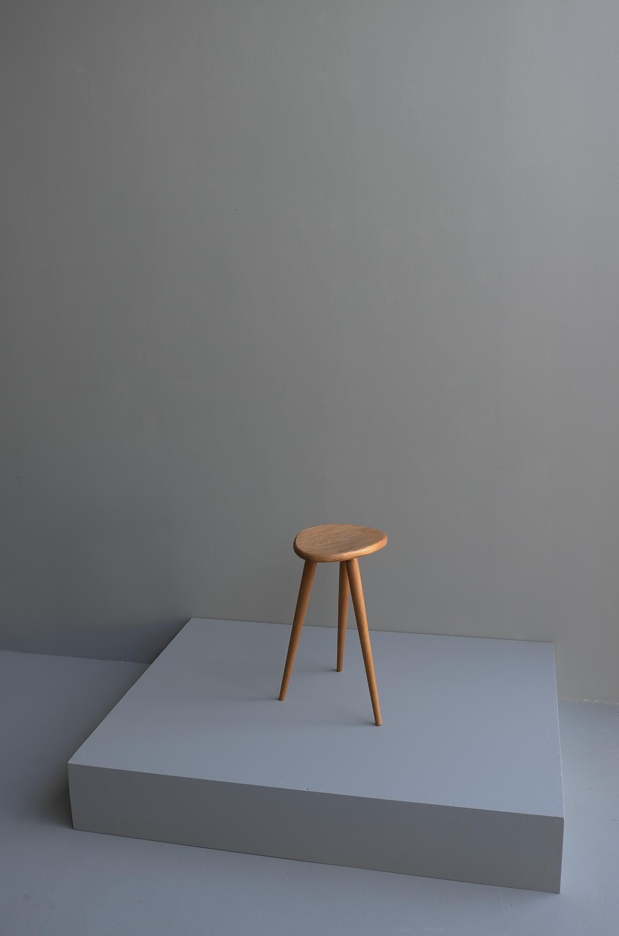 solid oak stool