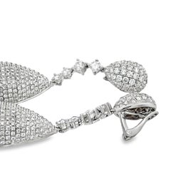 High End 12.68cttw Diamond 18Kt White Gold Dangle Earring