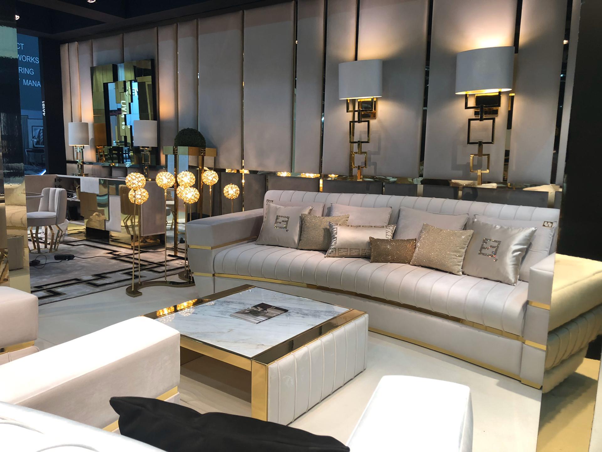 Modern High End Contemporary Velvet Sofa, Signature For Sale