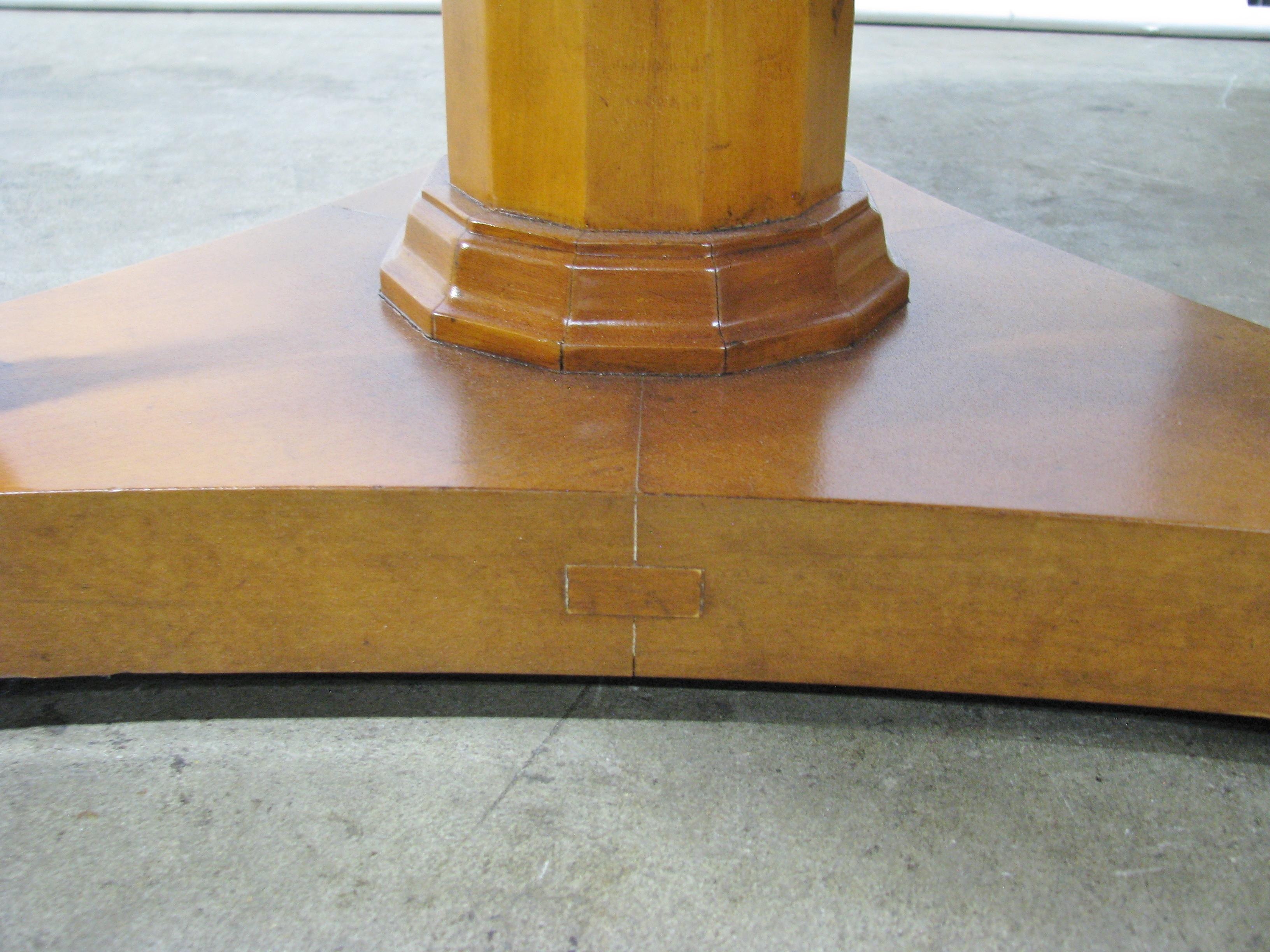 High-End Custom Empire/Biedermeier Pedestal Table; Richard Plumer Interiors For Sale 2