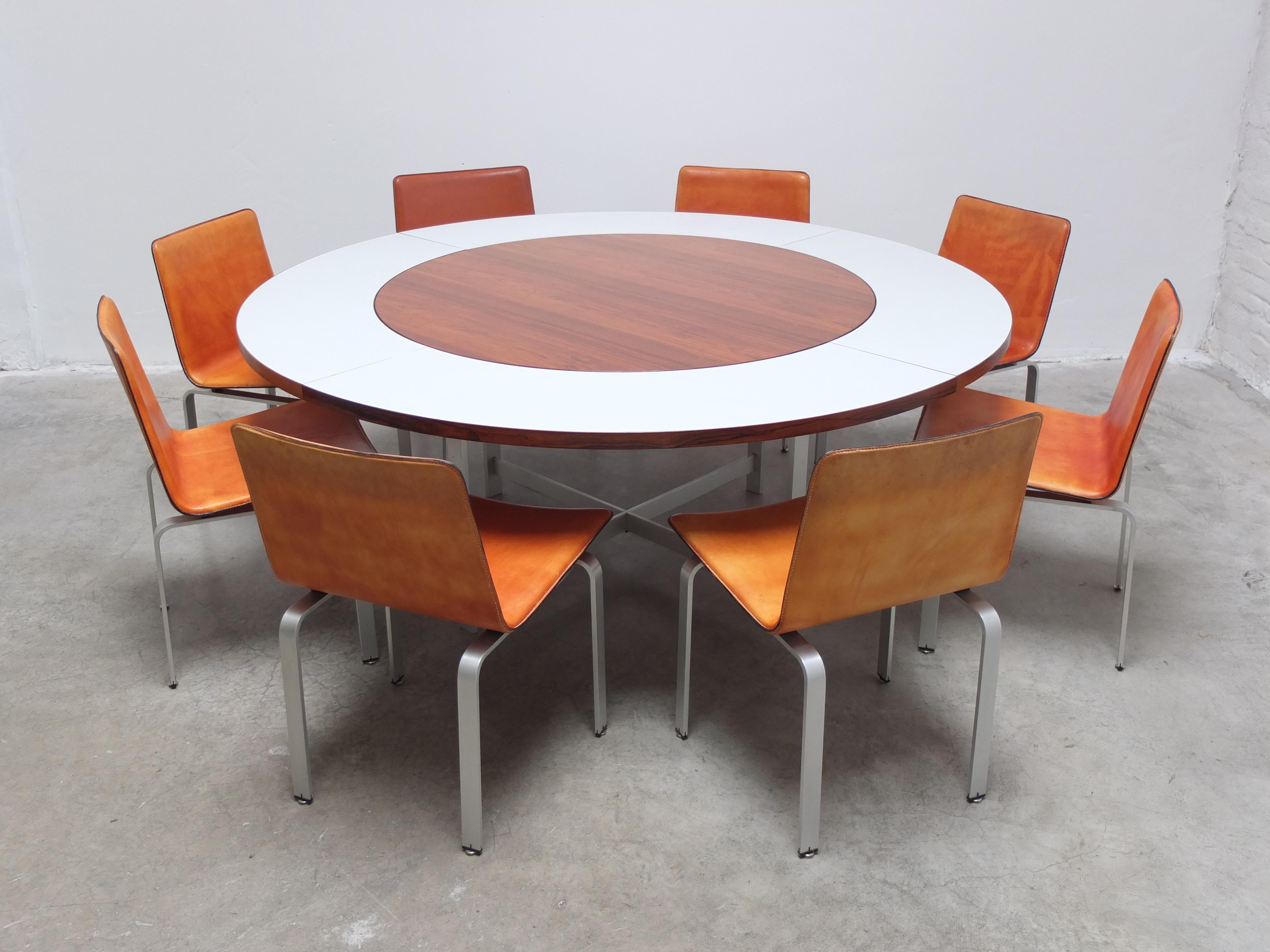 High-End Extendable Dining Set by Jørgen Høj for Niels Vitsøe, 1962 For Sale 4