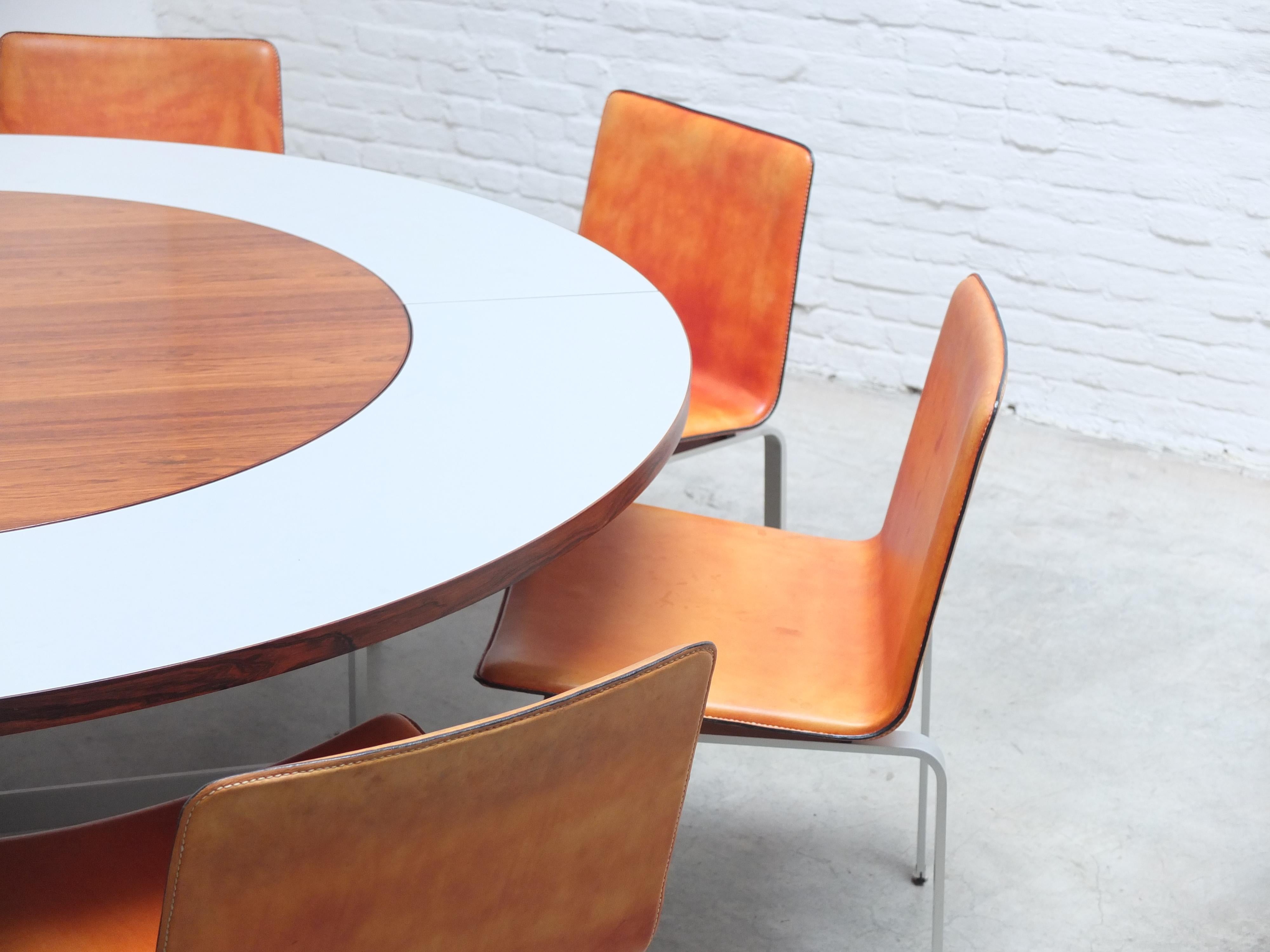High-End Extendable Dining Set by Jørgen Høj for Niels Vitsøe, 1962 For Sale 8