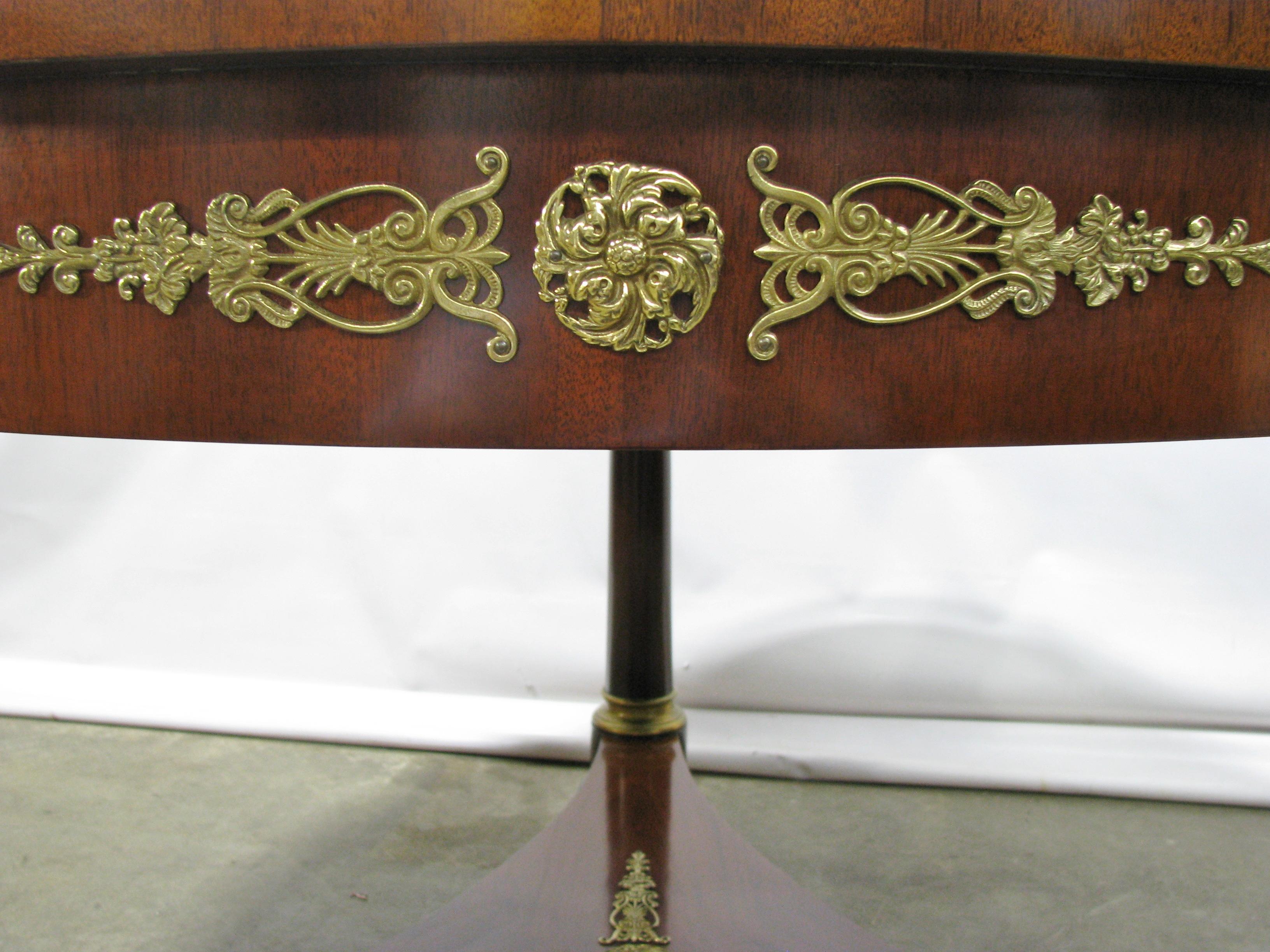 High-End French Empire Style Mahogany Center Table, Neoclassic Mounts For Sale 1