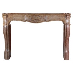 Cheminée French Rococo haut de gamme Rare Red Hard Marble Stone