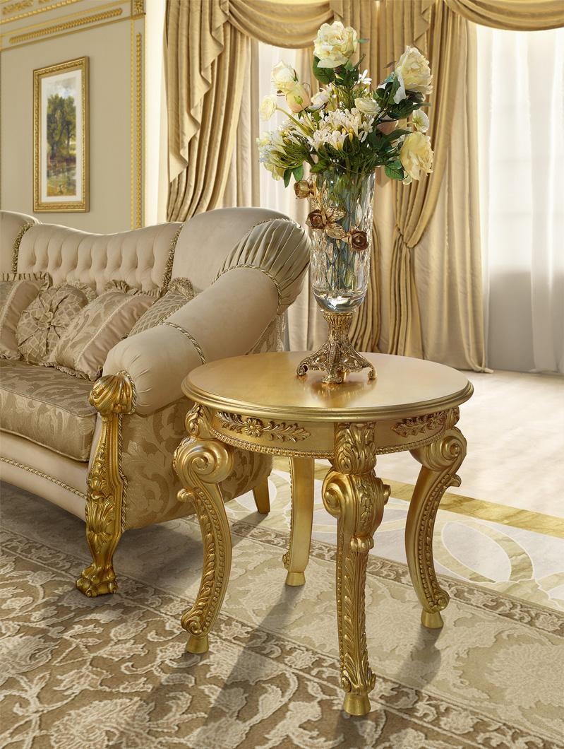 Neoclassical High-End Gilded Two Seater Beige Sofa by Modenese Luxury Interiors For Sale