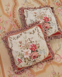 High End Handmade Cushion Cover Vintage Aubusson Traditional Wool Pillow Case