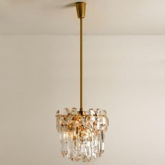High-End J.T. Kalmar 'Palazzo' Wall Light Fixture, Gilt Brass and Glass, 1970s