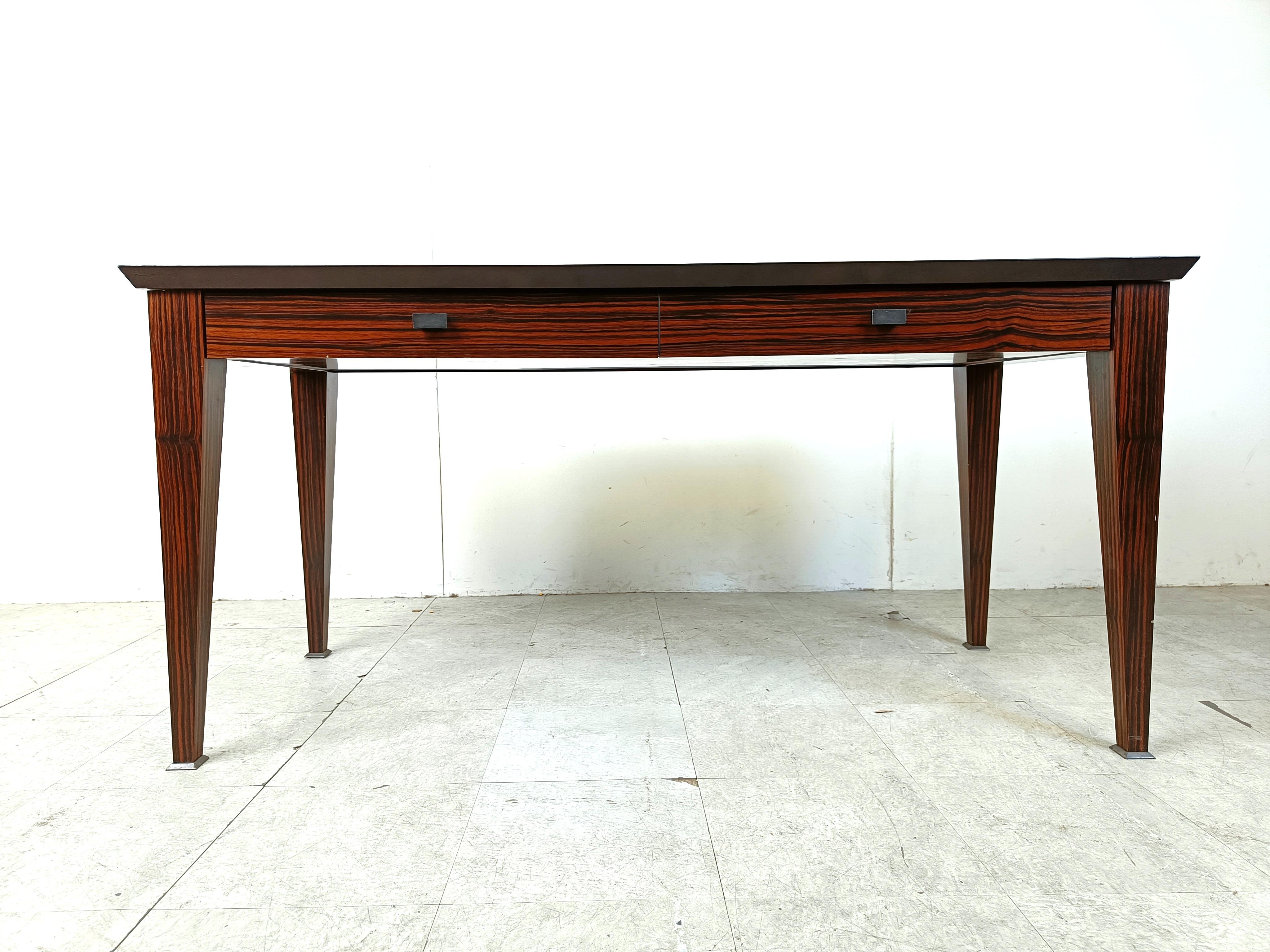 High end palissander desk by Promemoria italy, 1990s In Good Condition In HEVERLEE, BE