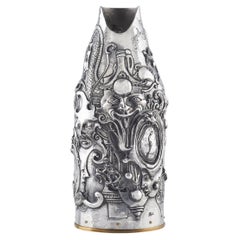 High End Tableware, Champagne Bottle Cover, Pure Silver, Fantasy, Hand Made