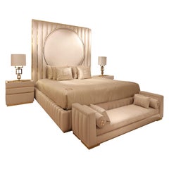 High End Velvet Modern Bed Set, Signature