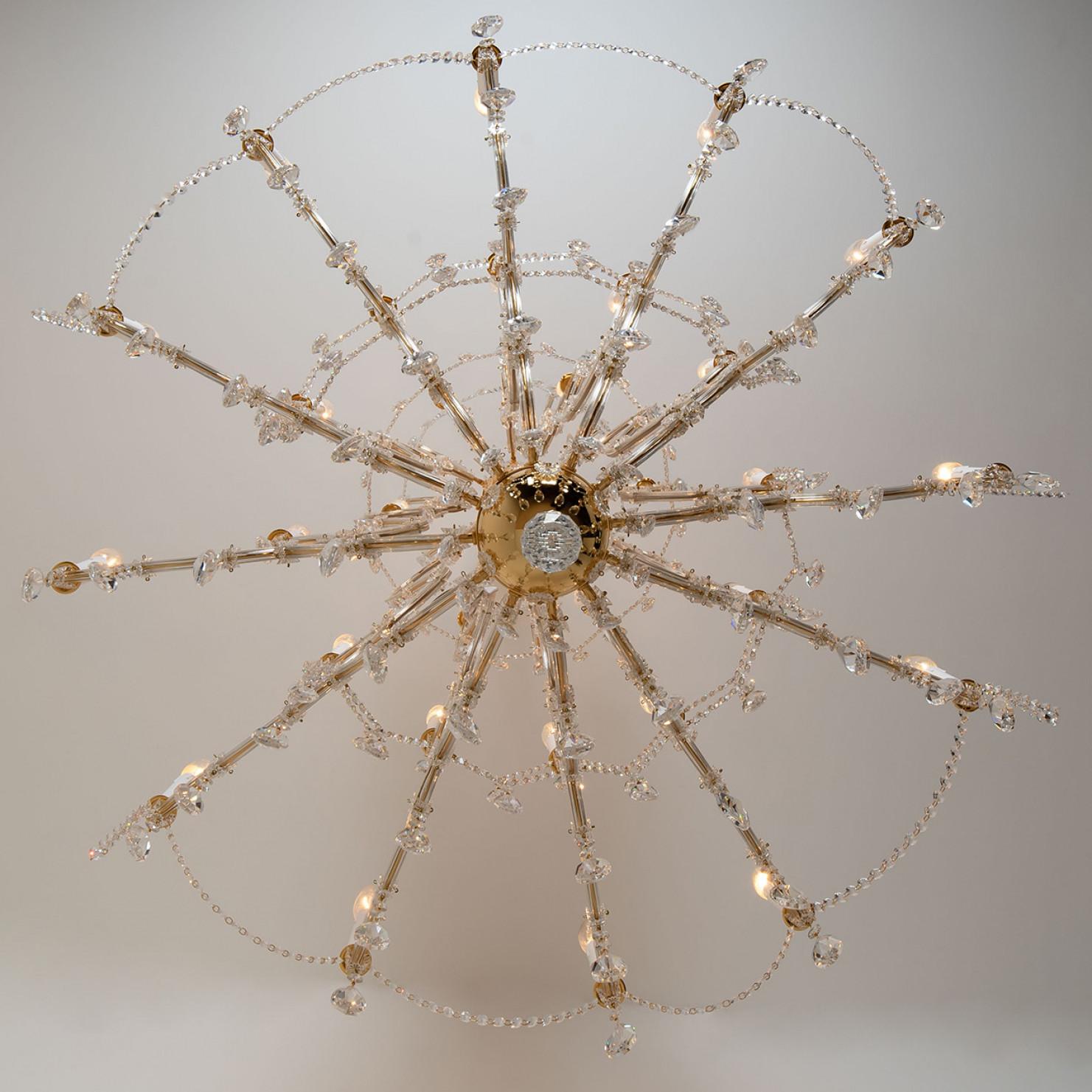 High-End XL Maria Theresa Gold Plated Swarovski Chandelier For Sale 9