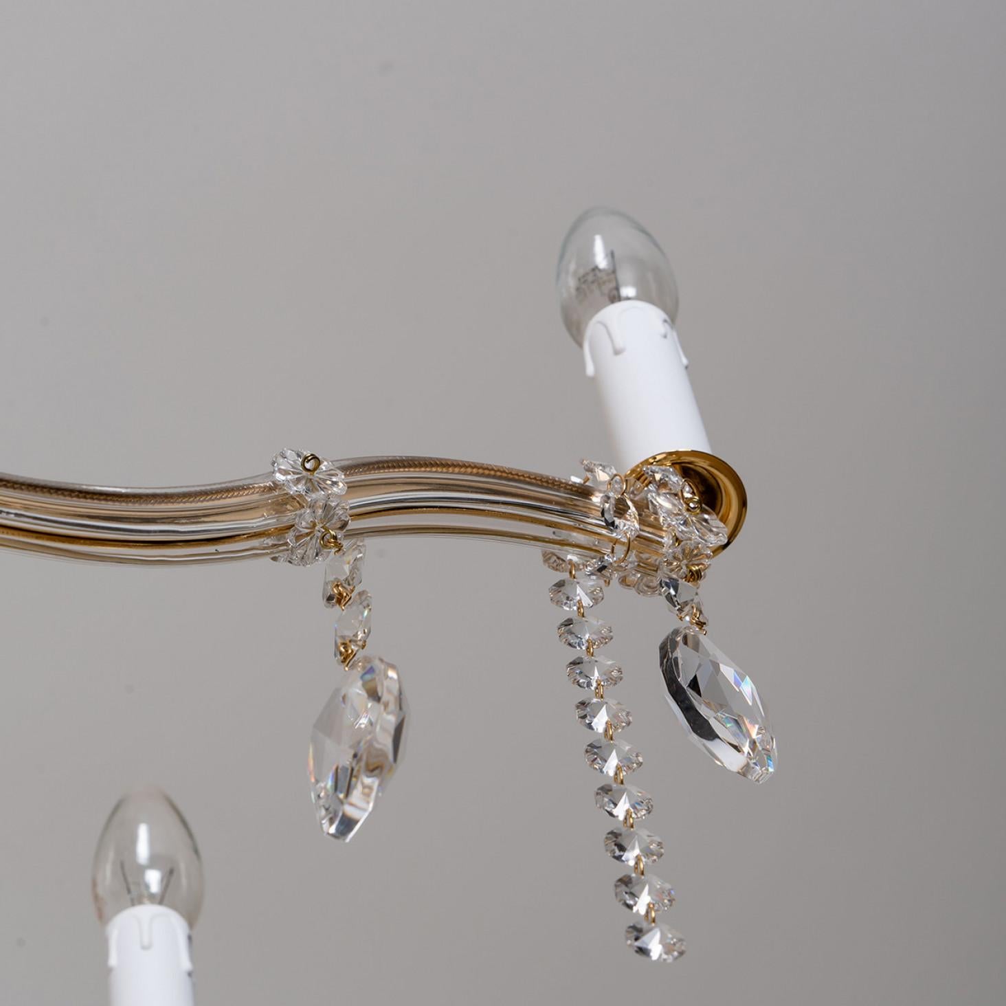 High-End XL Maria Theresa Gold Plated Swarovski Chandelier For Sale 11