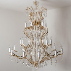 High-End XL Maria Theresa Gold Plated Swarovski Chandelier