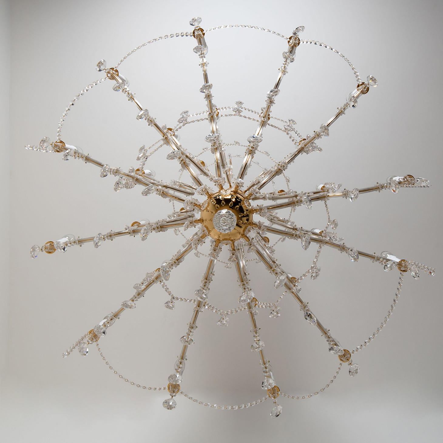 Other High-End XL Maria Theresa Gold Plated Swarovski Chandelier For Sale