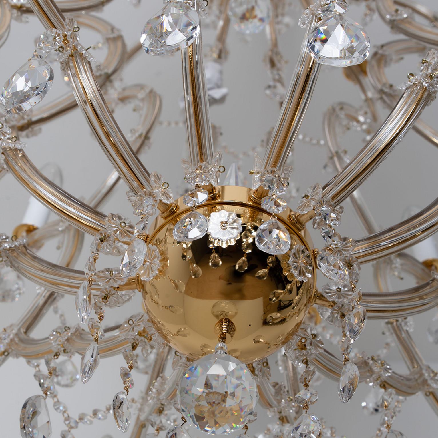 20th Century High-End XL Maria Theresa Gold Plated Swarovski Chandelier For Sale