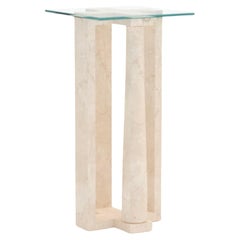 Table classique en marbre Bianco Perla par Luca Scacchetti