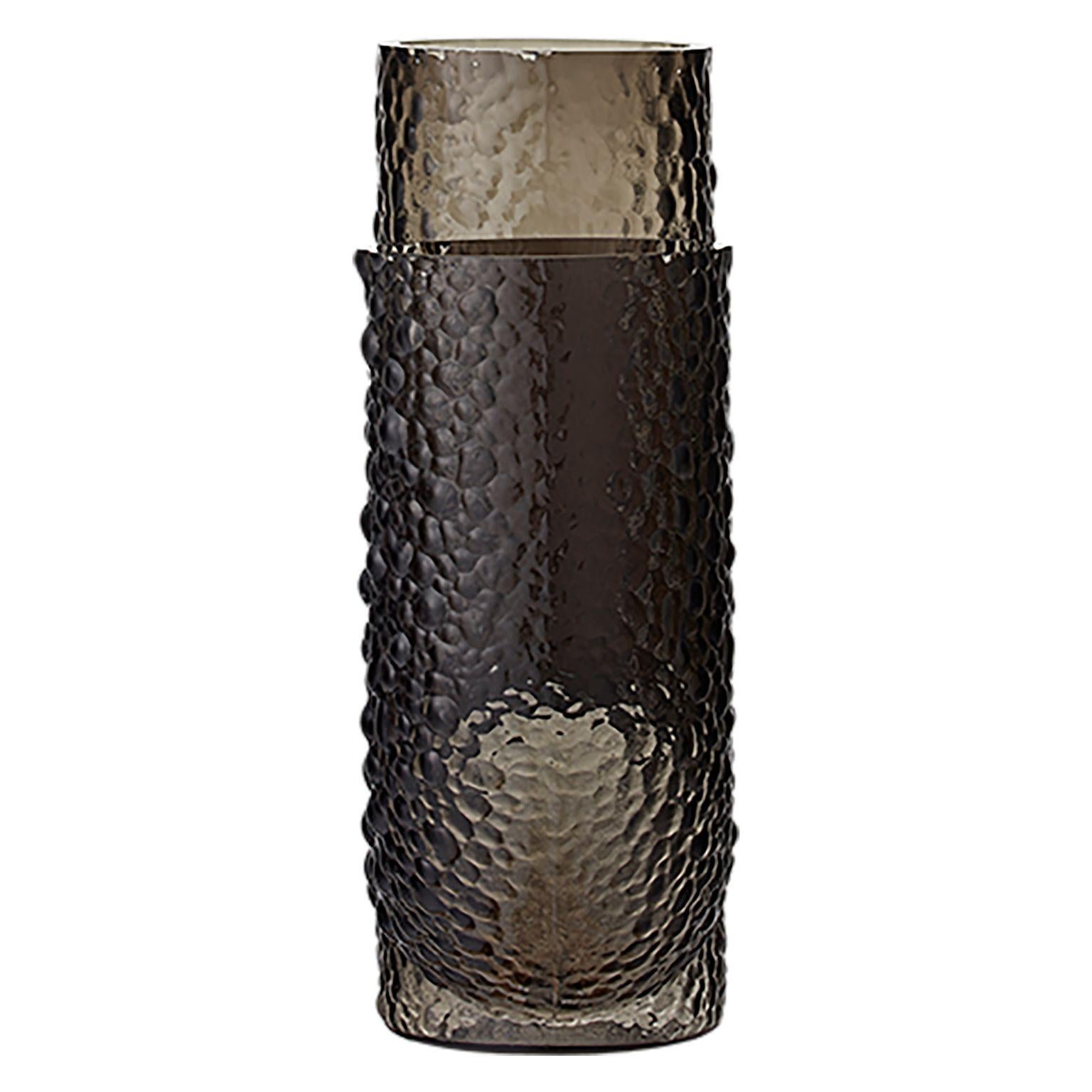 Danois Vase contemporain haut en verre en vente