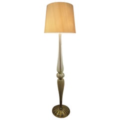 High Glass Floor Lamp by Seguso, Murano, 1940s