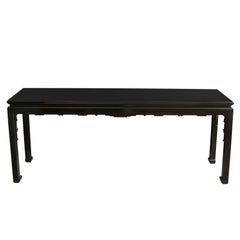 High Gloss Asian Modern Black Console Table