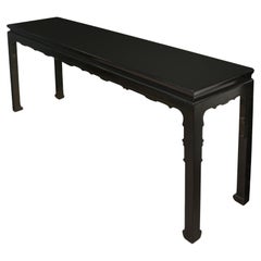 High Gloss Asian Modern Black Console Table