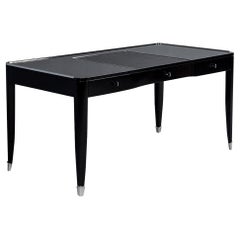 High Gloss Black Lacquer One Fifth Paris Office Writing Desk by Ralph Lauren