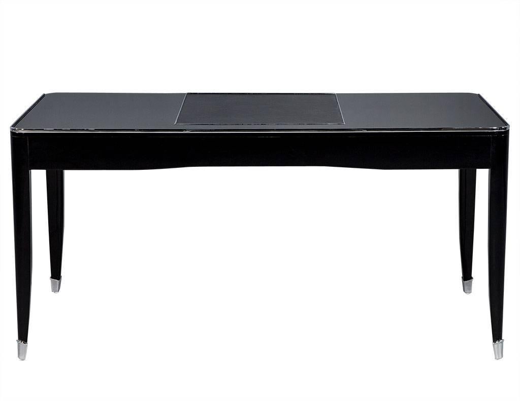 gloss black desk