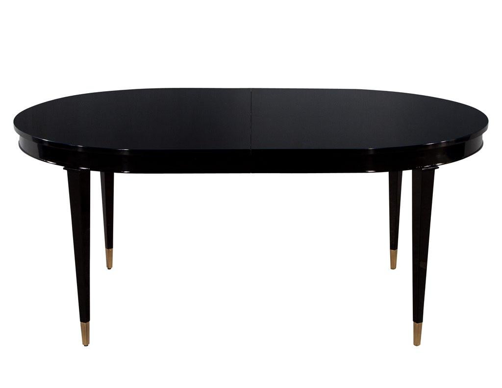 black lacquer dining table