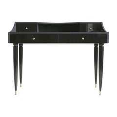 High Gloss Black Luxury Desk or Vanities Table Showroom Sample