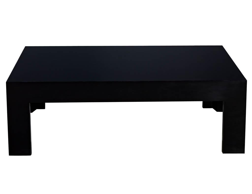 American High Gloss Black Modern Coffee Table