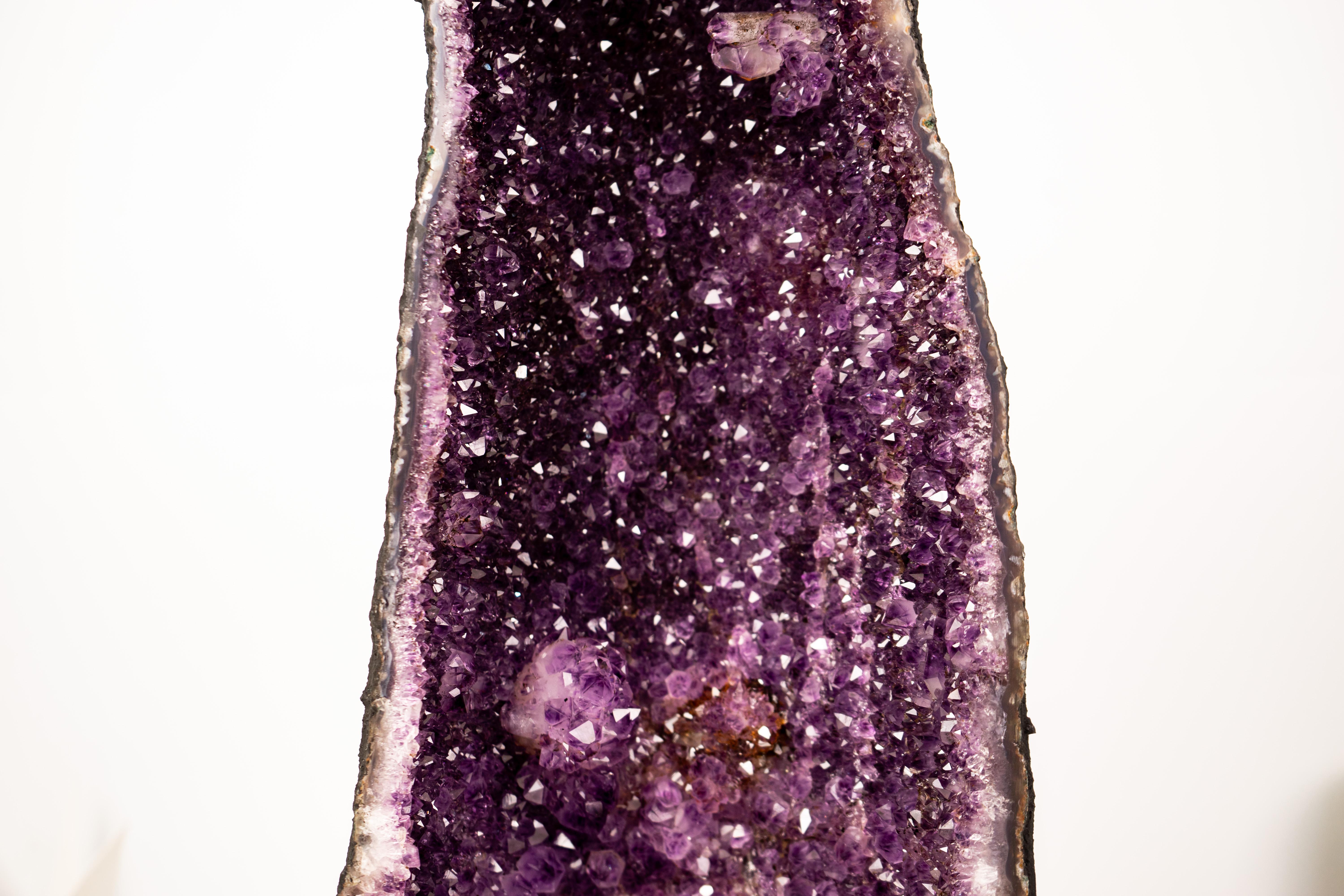 Contemporary High-Grade Amethyst Cathedral Geode For Sale