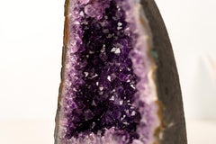 High-Grade Amethyst Cathedral Geode with Saturated Deep Purple Druzy