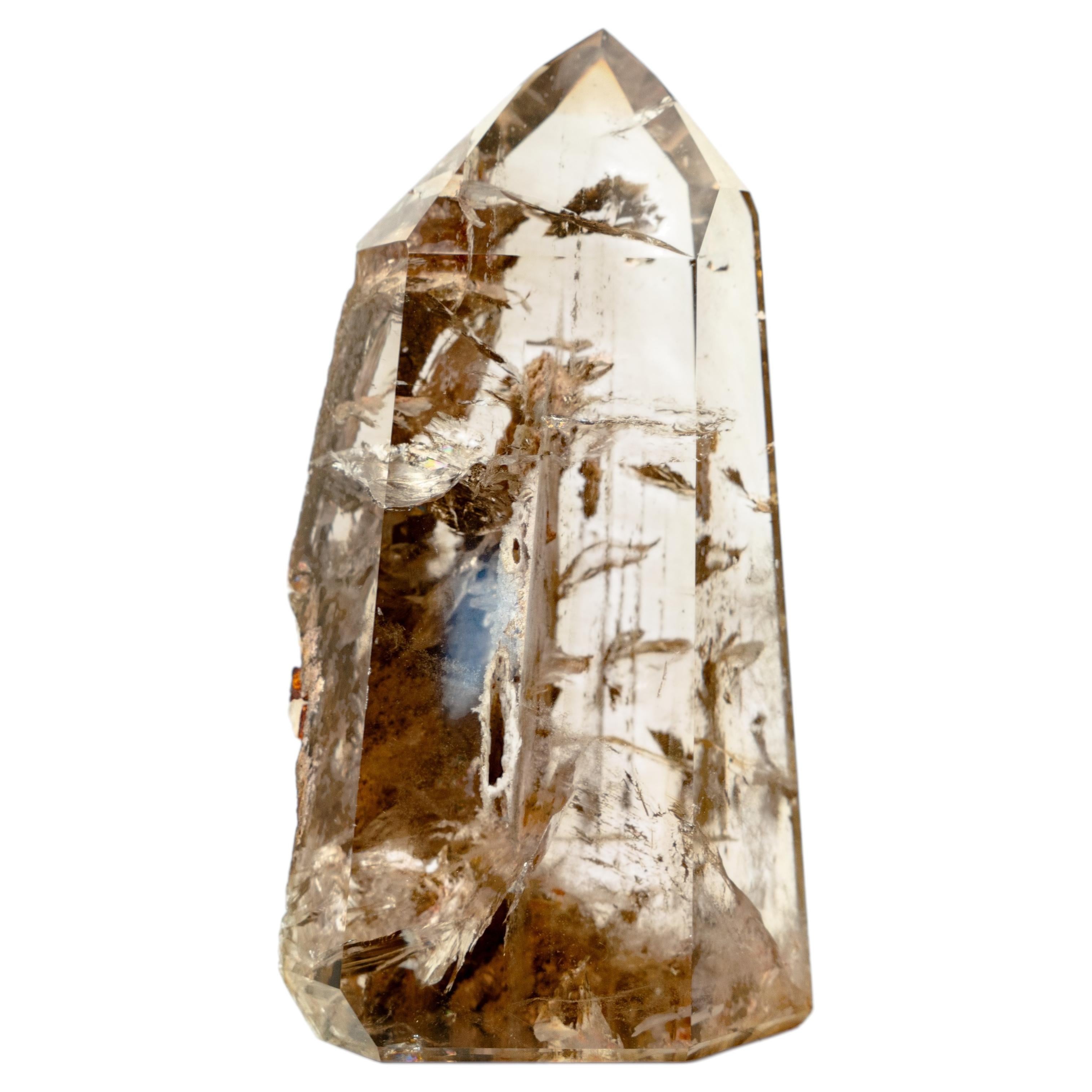 High-Grade Landscape Quartz Generator Point with Natural Matrix For Sale