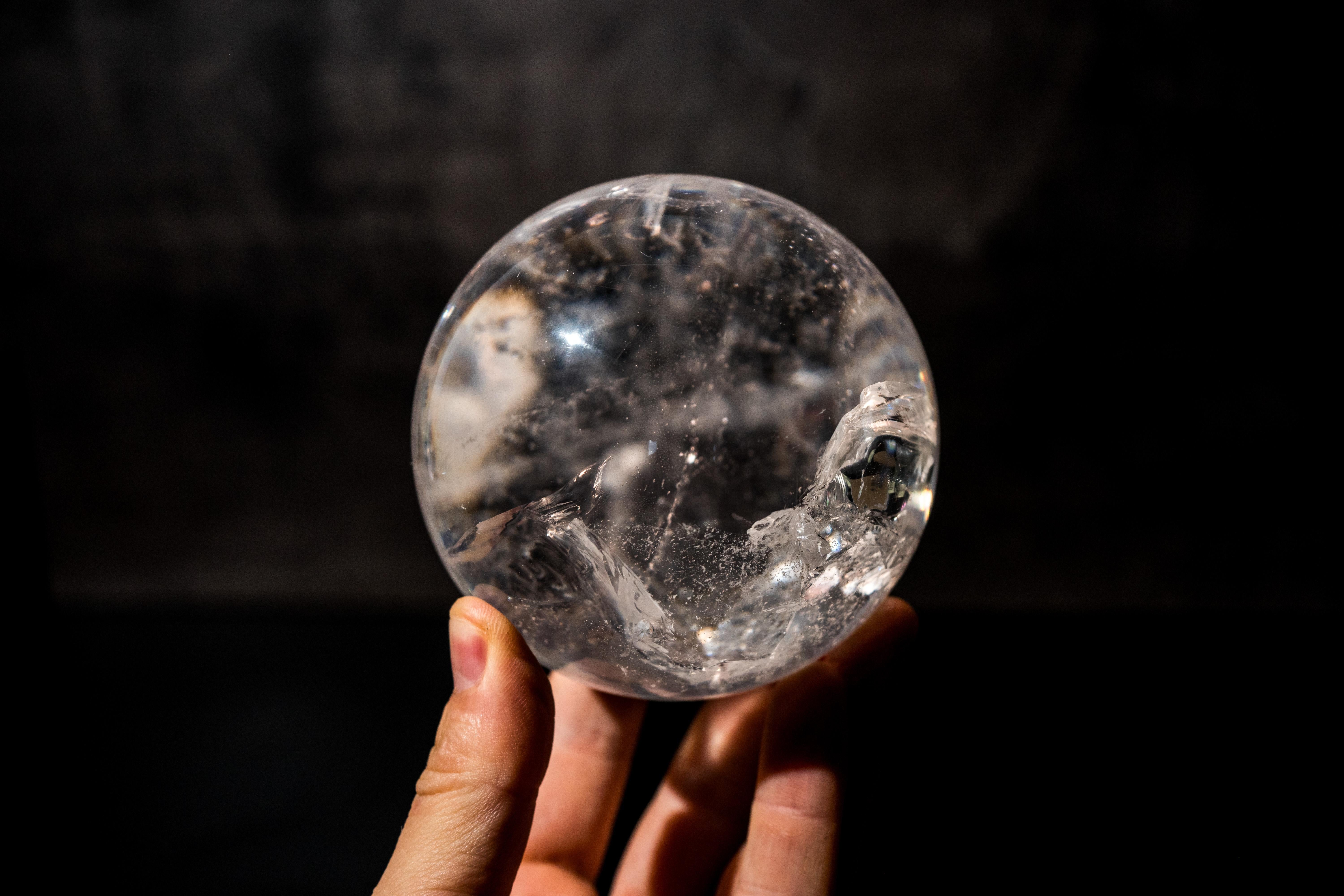 Esfera de cuarzo natural de alta calidad Brasileño en venta