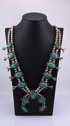 High-Grade Navajo Sterling Silver and Multi-Stone Turquoise Collar Necklace