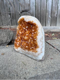 High Grade Orange Citrine Geode from Uruguay