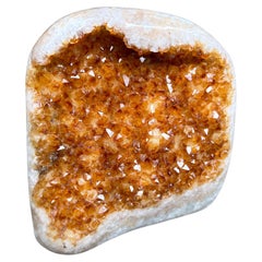High Grade Orange Citrine Geode from Uruguay